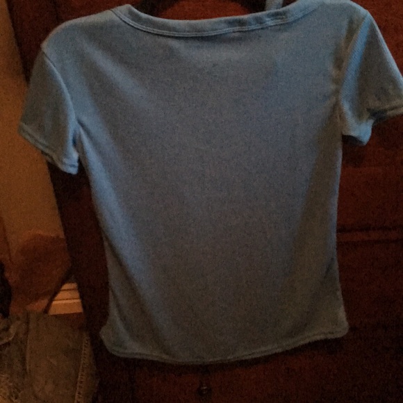 Bright turquoise tee with shoulder strap - Picture 2 of 2